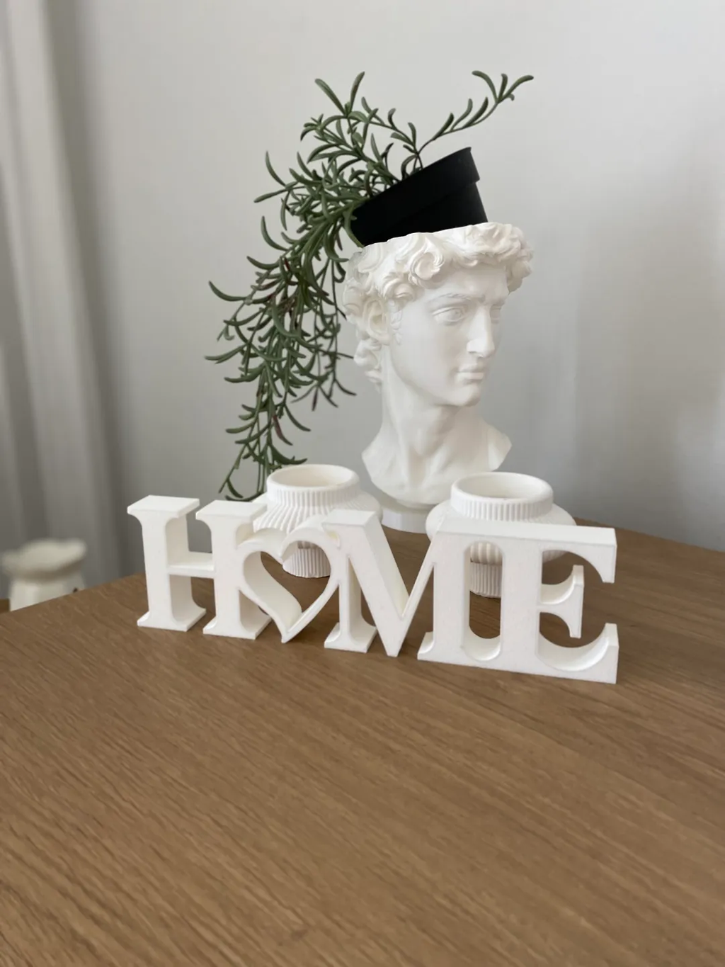 Letters home decor with heart