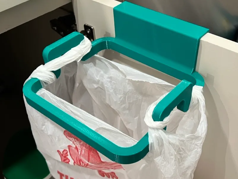 Functional Trash Bag Holder 3D Printed