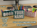Custom Text & Name Desk Organizer