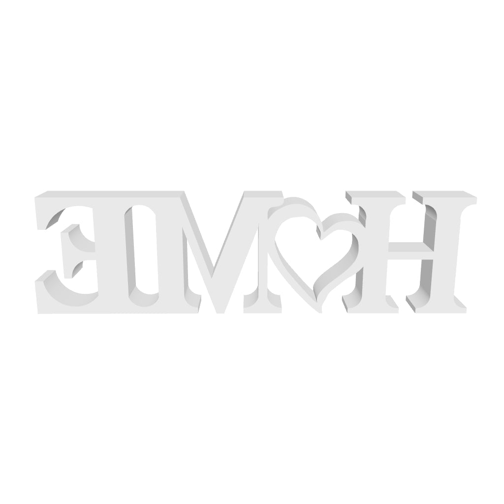 Letters home decor with heart